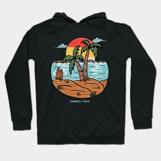 Vintage Retro Style West Coast Summer Vibes Paradise California Hoodie